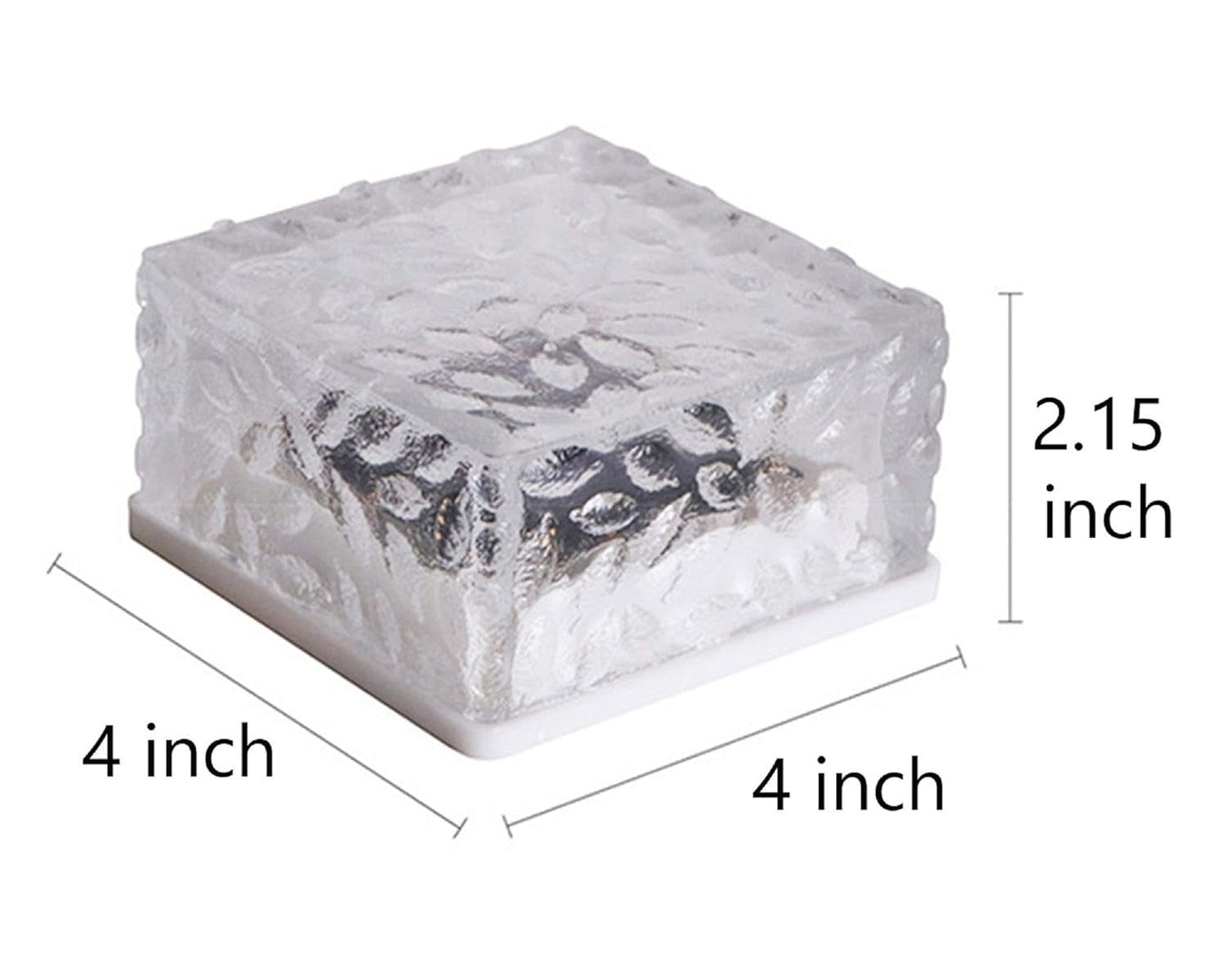 8557 Solar Ice Cube Shaped Garden Light, Ice Cube Shaped Garden Warm Light Outdoor Solar Garden Decorative Lights for Walkway Pathway Backyard Christmas Decoration Parties