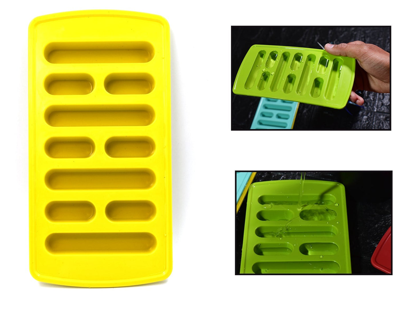 4 Pc Fancy Ice Tray used widely in all kinds of household places while making ices and all purposes.