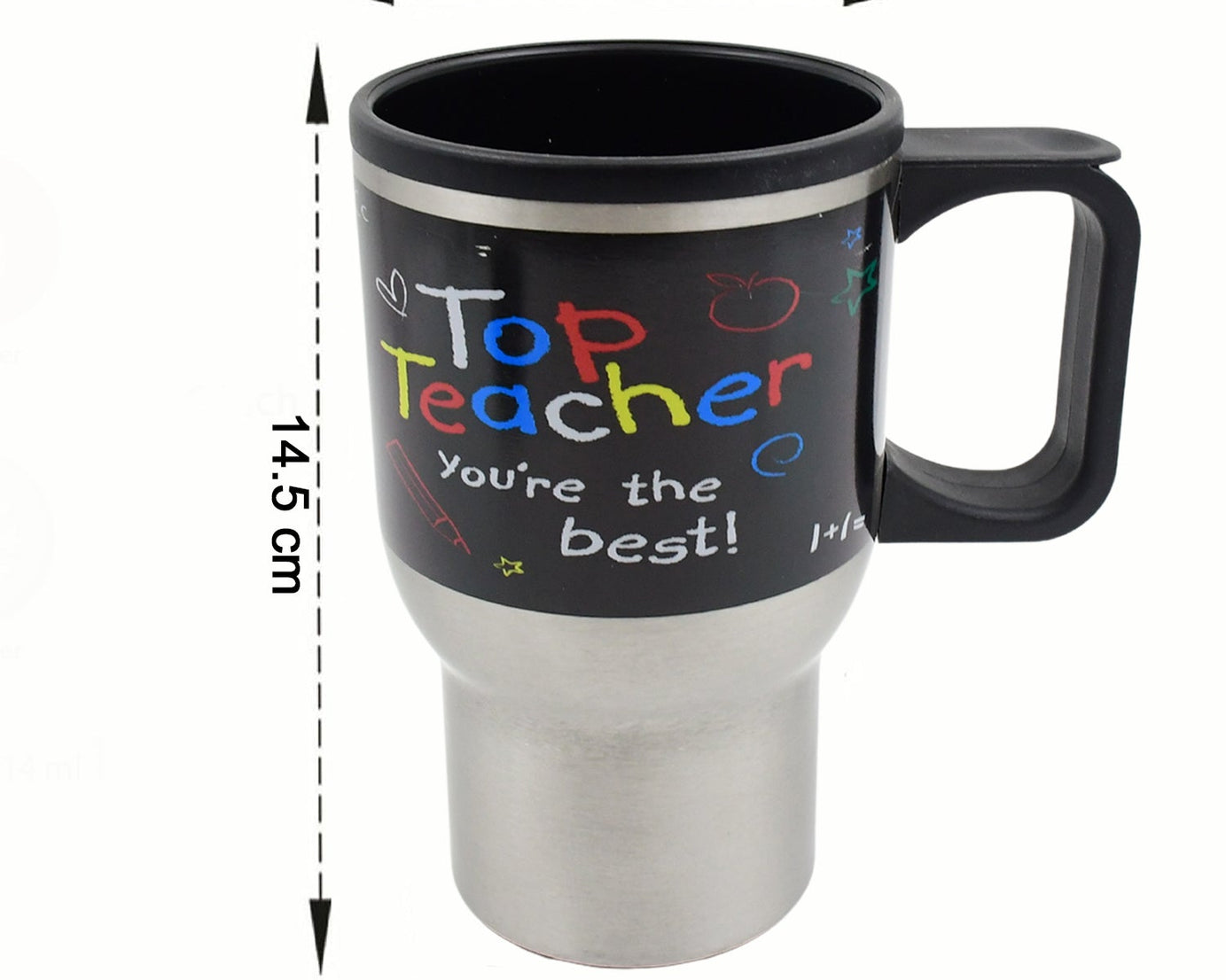 Stainless Steel Vacuum Glass Insulated Glass Coffee Cups Double Walled Travel Mug, Car Coffee Mug (With Lid & Handle)