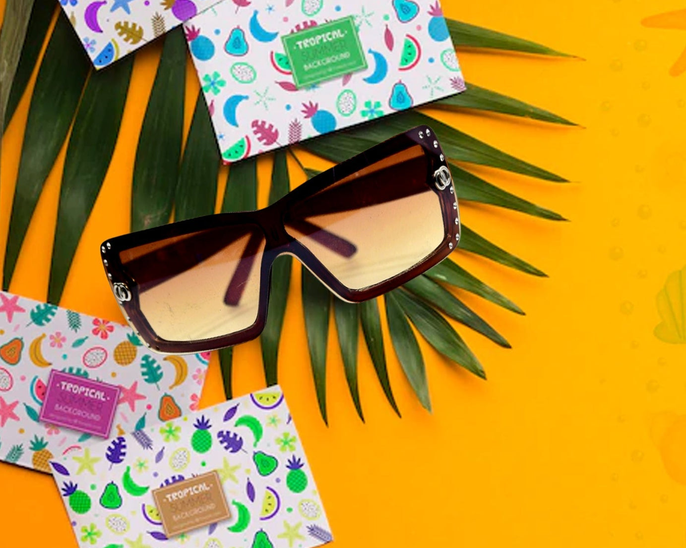 Side view of retro driving sunglasses