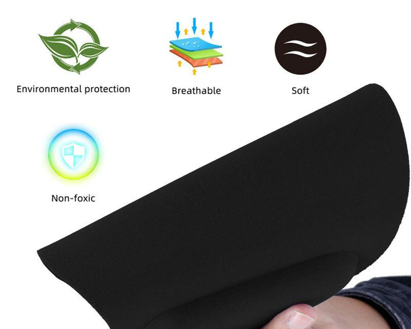 Wrist support on mouse pad