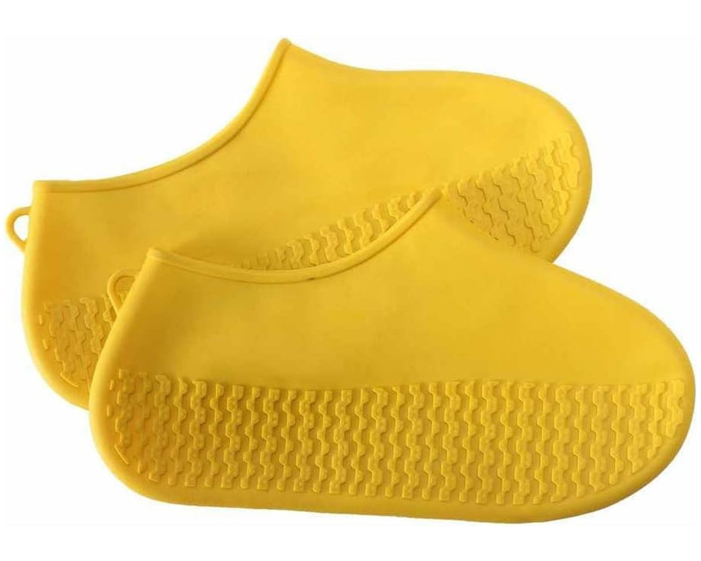 Non-Slip Silicone Rain Reusable Anti skid Waterproof Fordable Boot Shoe Cover (Extra Large Size (XL)/ 1 Pair / Yellow)
