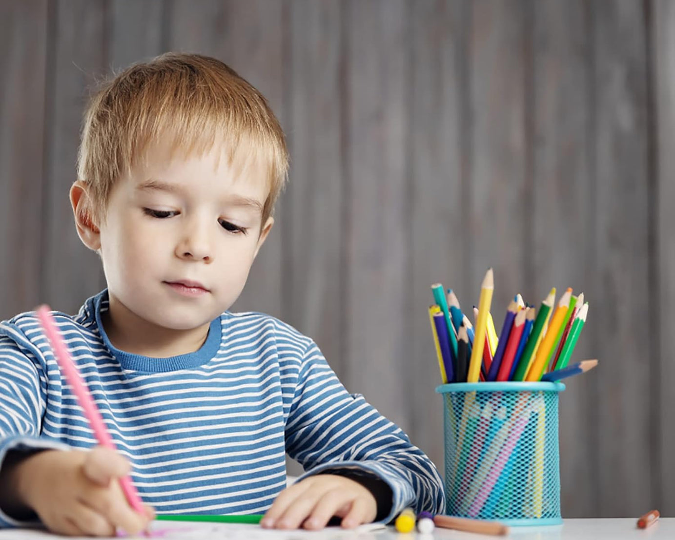 Metal Mesh Pen Holder for Desk (1 Pc): Pen Stand, Pencil Organizer, Stationery Storage