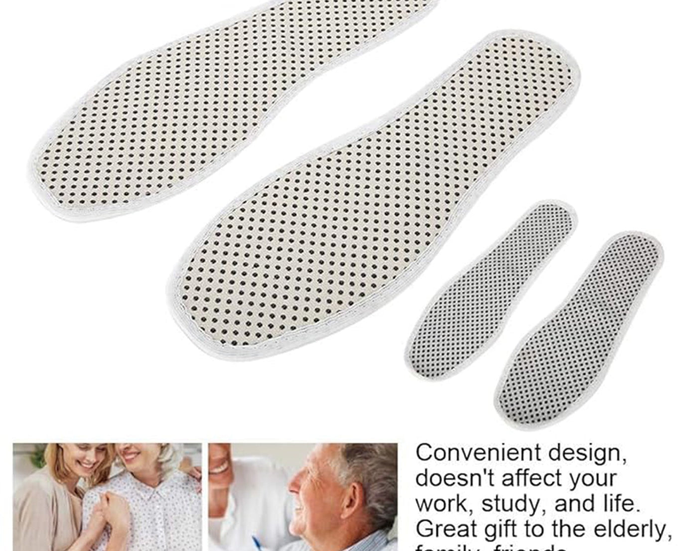 Massage Magnetic Self Heating Insole Shoe, Heating Insole for Women Men - Unisex Warm Insole - Thermal Insoles - Tourmaline Self Heating Shoe Inserts - Warm Shoe Pad (1 Pair)