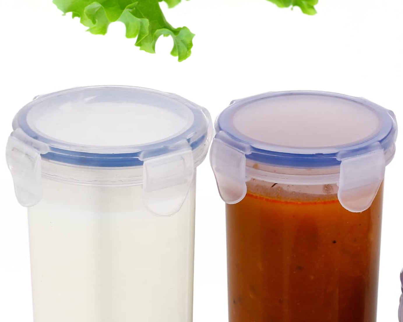 Plastic Liquid Round Airtight Food Storage Container with Leak Proof Locking Lid