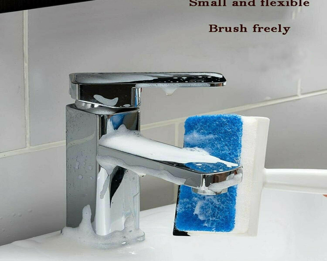 2-in-1 Glass Wiper & Cleaning Brush | Double-Sided Mirror, Tile, and Grout Cleaner for Bathroom & Windows