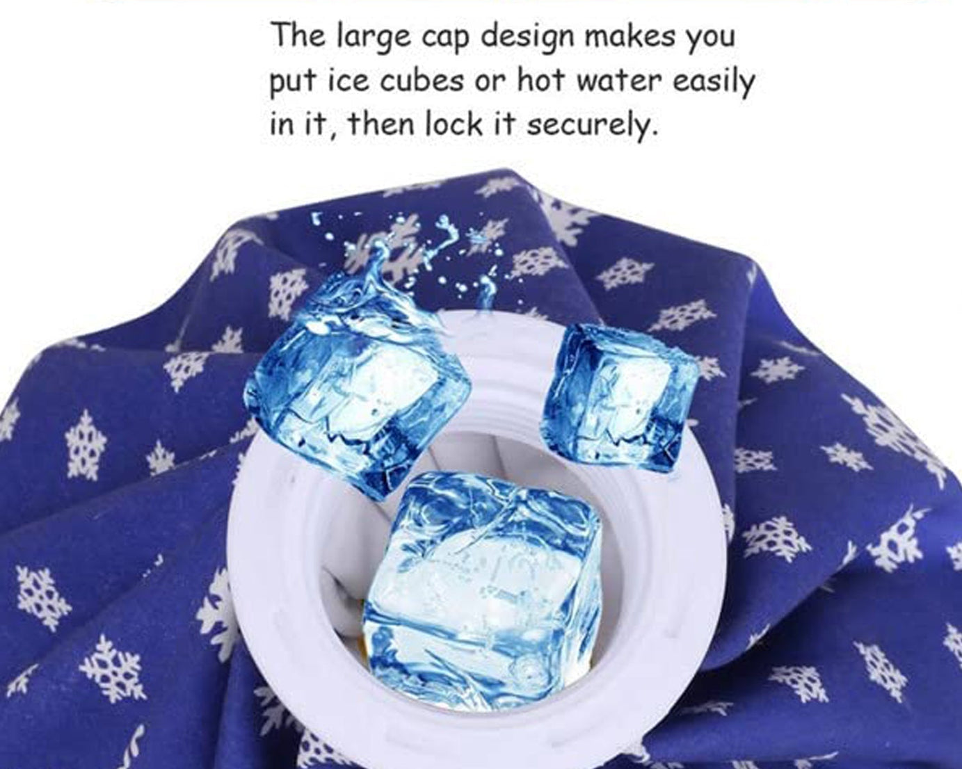 Ice pack used for relieving joint pain, demonstrating effective use