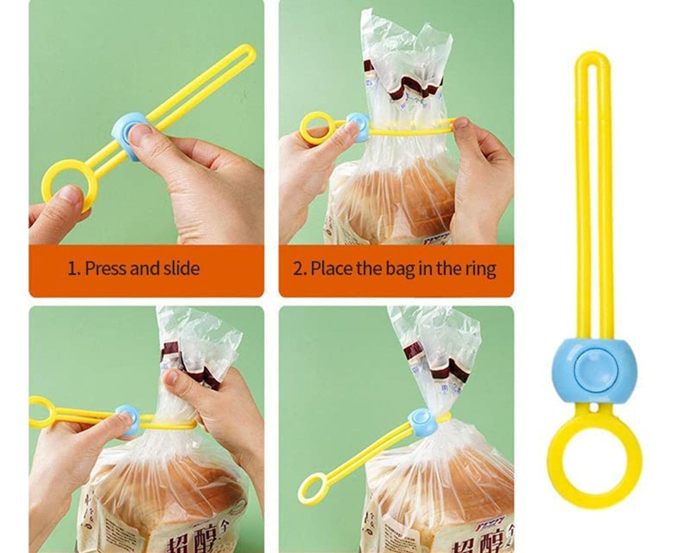 Bag Clips Food Clips, Multi-Purpose Sealer, Reusable Cable Ties, Cord Organizer, Bag Clips Food Clips, For Home Kitchen Office (1 Pc)