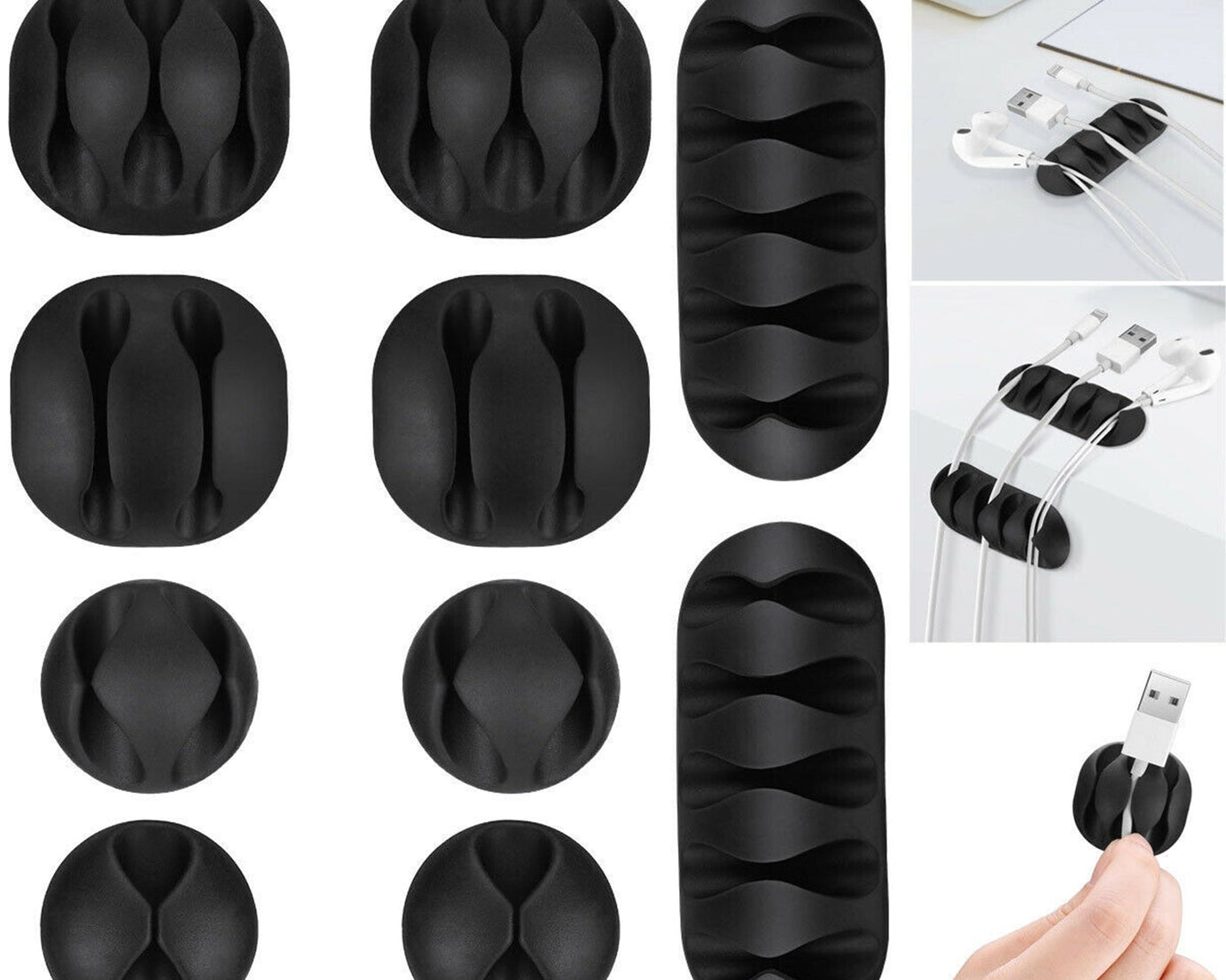 Cable holder and supporter, 10 pieces for cable management