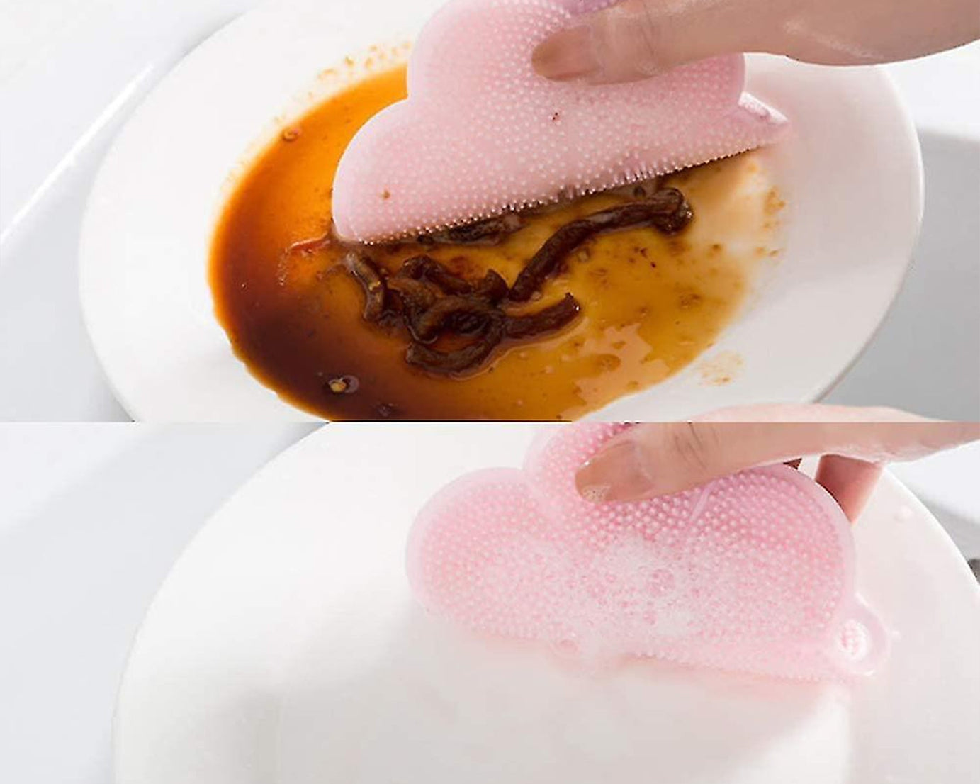 7215 Multifunction Silicone Sponge Dish Washing Kitchen Scrubber, Dishwashing Brush Silicone Kitchen Brush Flower Shape Cleaning Brushes for Home Restaurant Easy Cleaning Tool Heat-Resistant Mat Kitchen Home Gadgets (1 Pc)