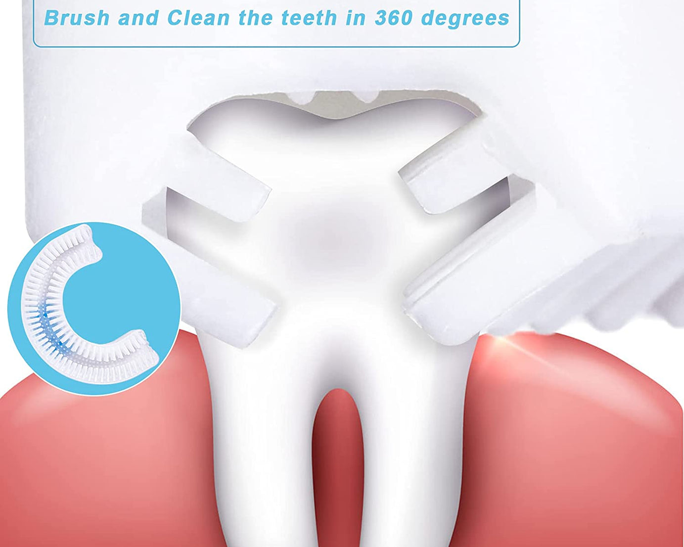 Kids' U S toothbrush for convenient and gentle cleaning