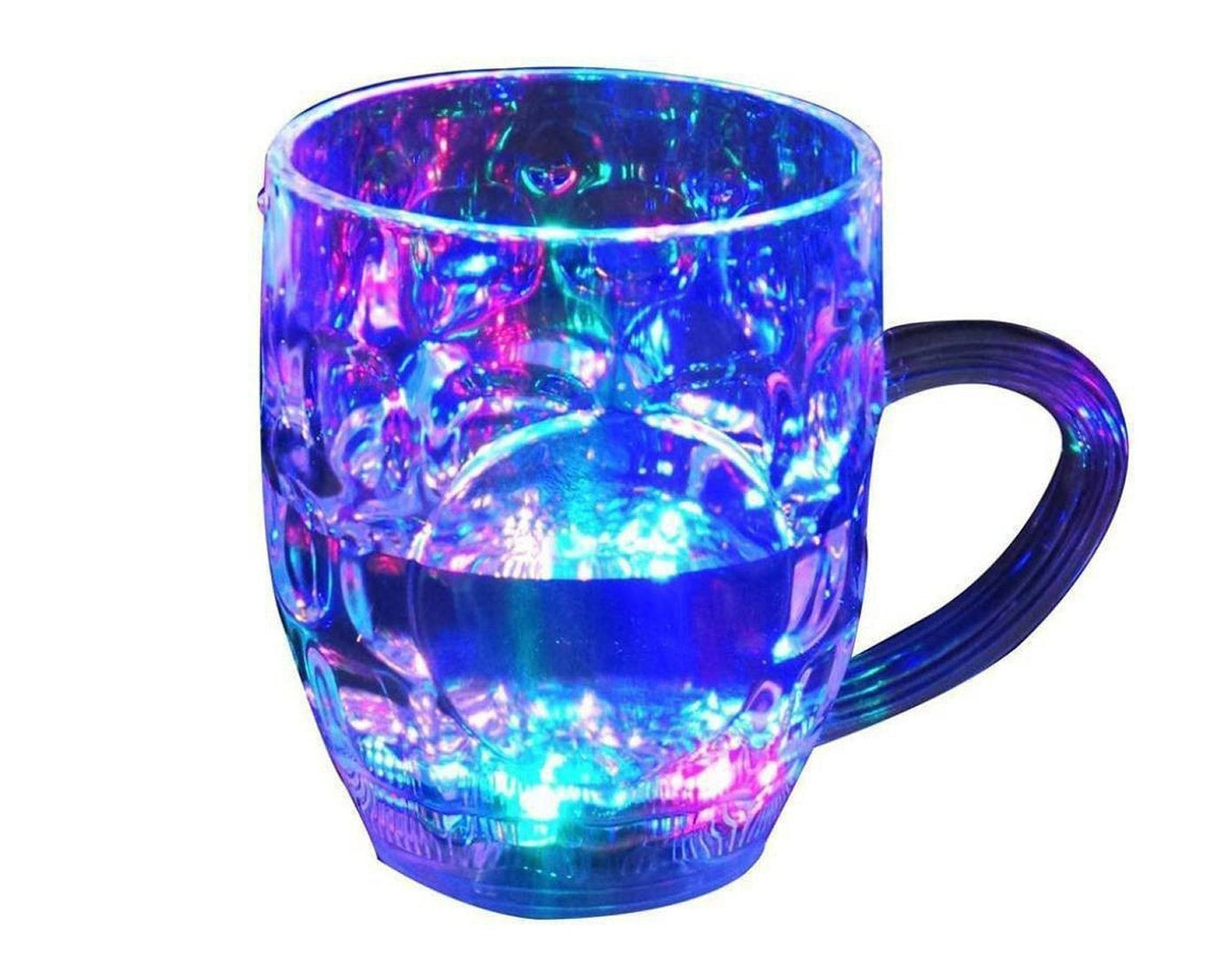 Colorful LED glass cup with flashing lights.