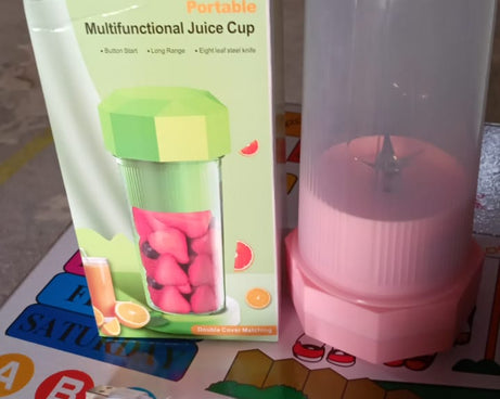 Portable Multifunctional Electric Juicer Cup, USB Juice Maker 6 blade (350 ML)