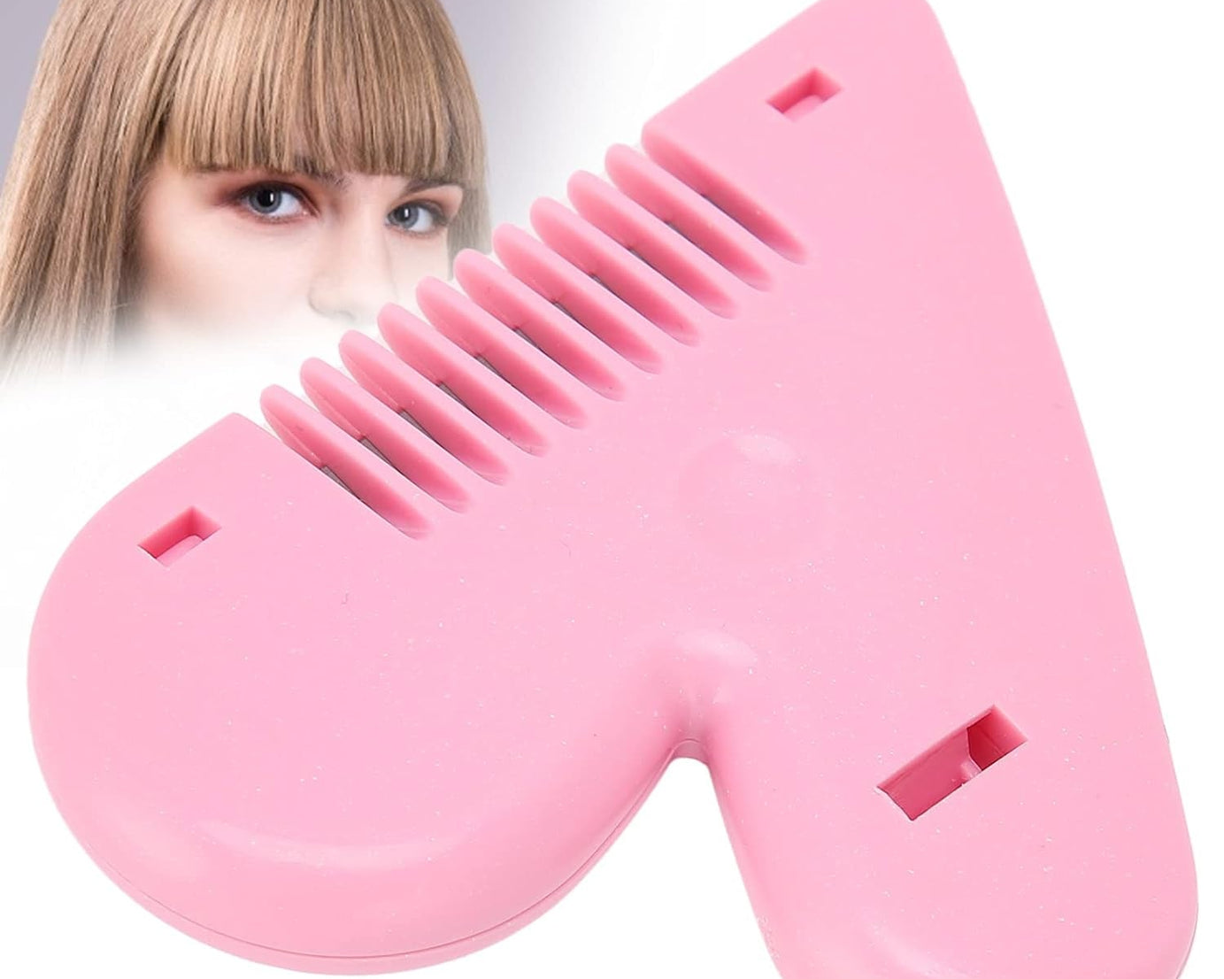 Heart Shape Plastic Hair Cutting Scissors for Baby Girls Lightweight Portable Hair Thinning Double‑Edge Stainless Steel Convenient for Hair Cutting for Hair Thinning (1 Pc )