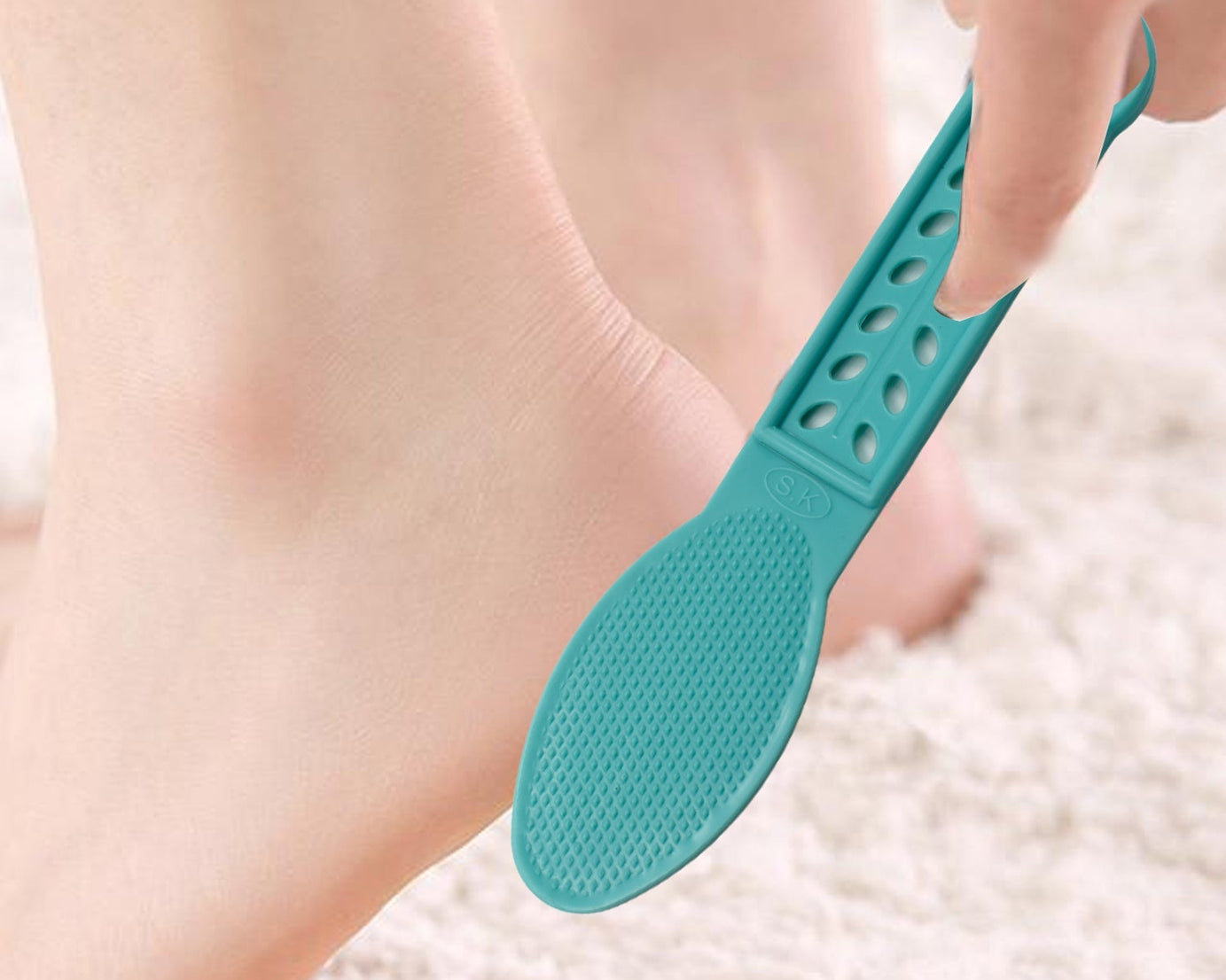 Foot scrubber for foot care.