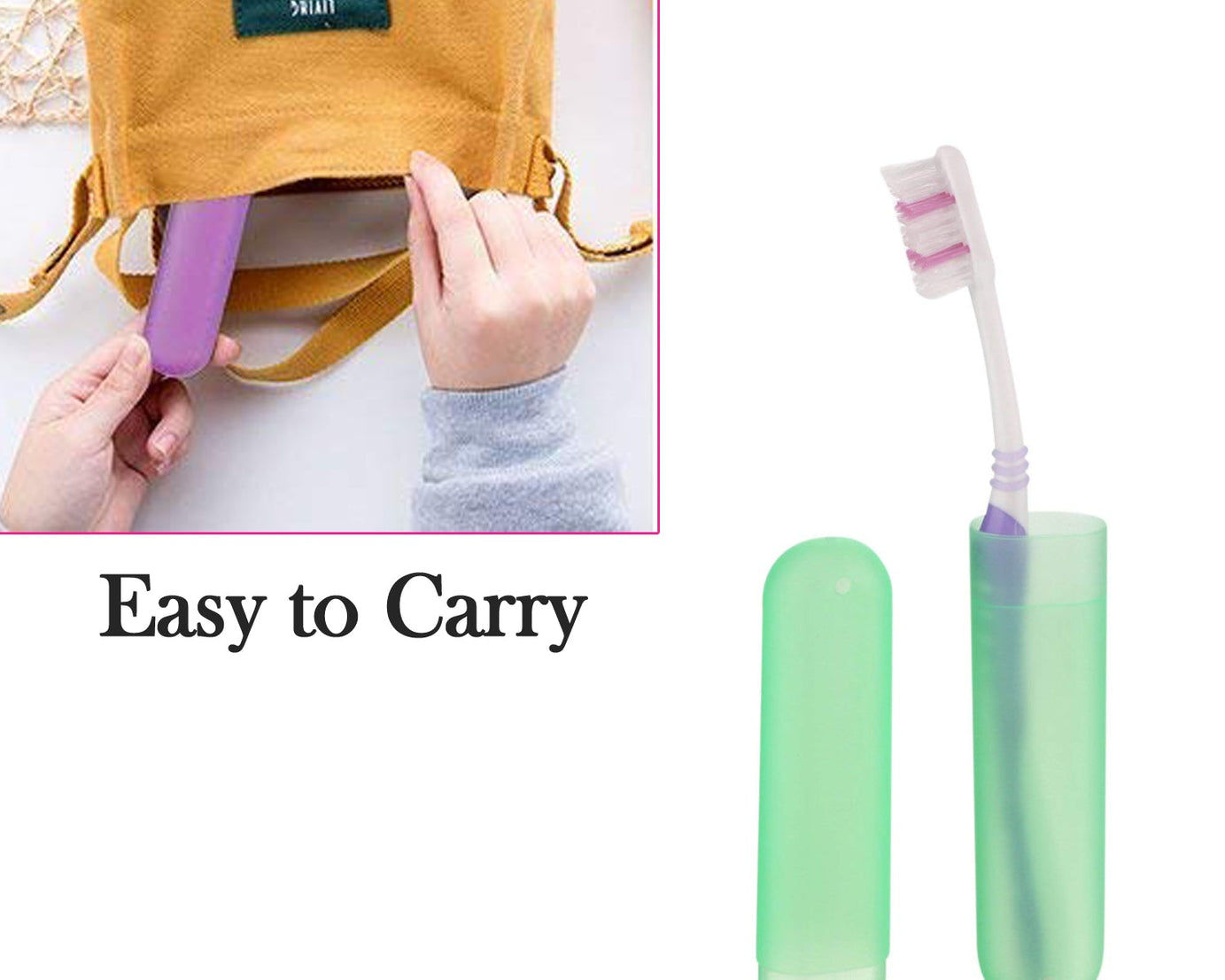 6-piece plastic toothbrush cases for travel and hygiene
