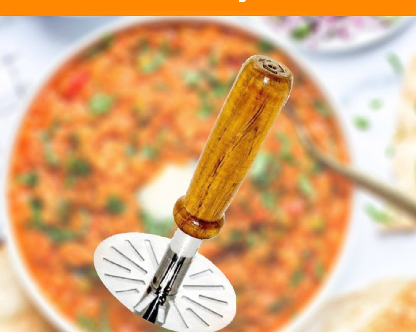 0064A Paubhaji Masher used in all kinds of household and kitchen places for mashing and making paubhajis. 