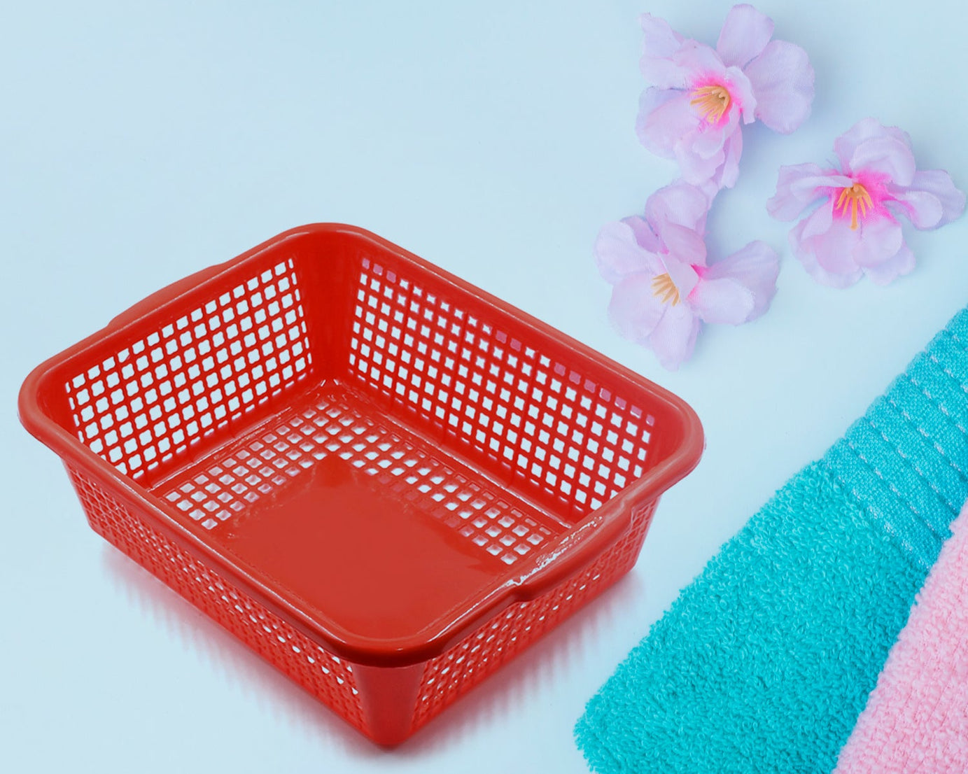 Plastic Kitchen Medium Size Vegetables and Fruits Washing Basket Dish Rack Multipurpose Organizers