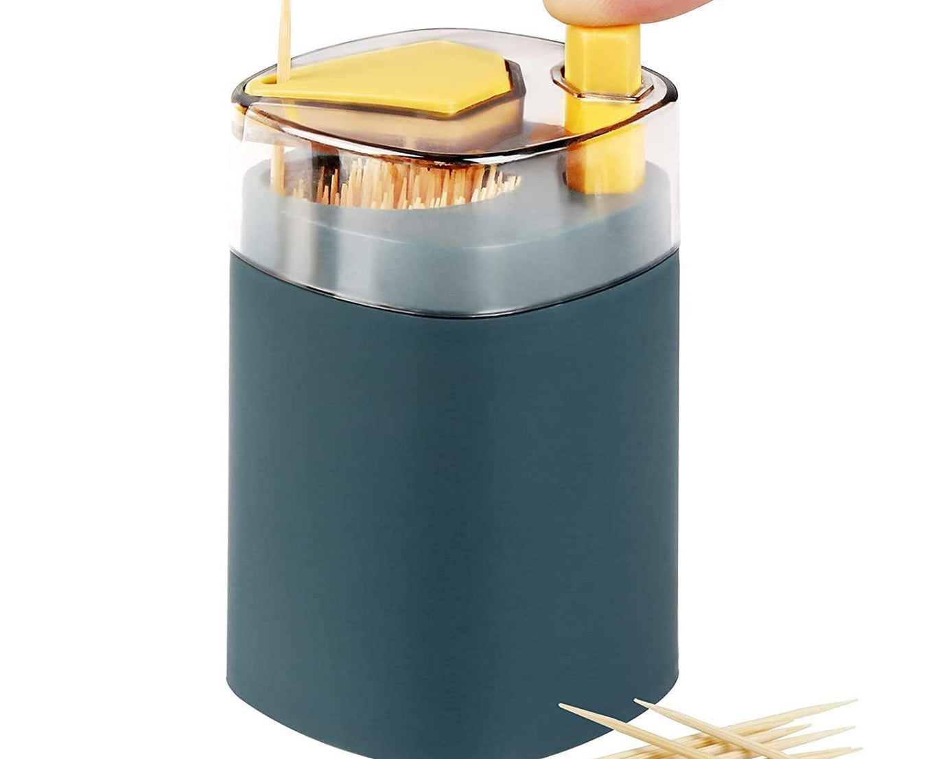Toothpick Holder Dispenser, Pop-Up Automatic Toothpick Dispenser for Kitchen Restaurant Thickening Toothpicks Container Pocket Novelty, Safe Container Toothpick Storage Box.