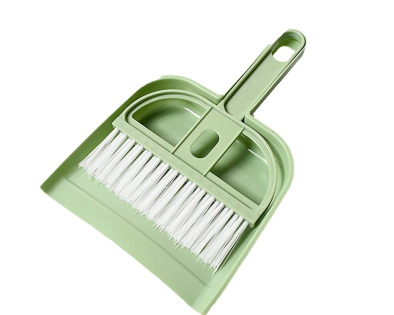 Handheld dustpan with small brush, perfect for small messes
