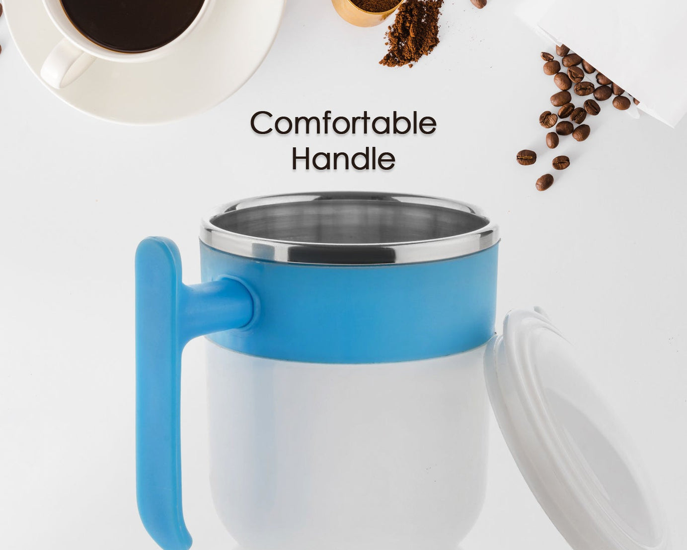Stainless Steel Lid Cover Hot Coffee/Tea Mug Hot Insulated Double Wall Stainless Steel, Coffee and Milk Cup with Lid - Coffee Cup (1 Pc )
