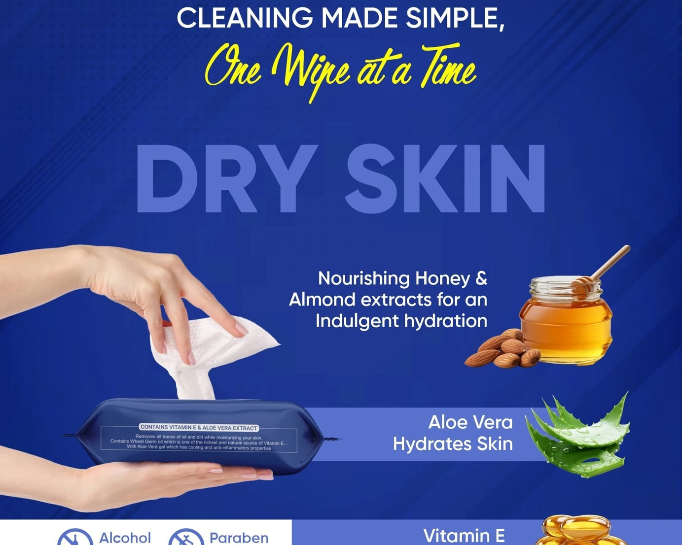 Refreshing Wet Wipes for Face | Facial Cleansing | Refreshing & Skin Hydration| Soothing for skin | pH Balance & Alcohol Free | Nourishing with Fruit extract | 25 Wipes