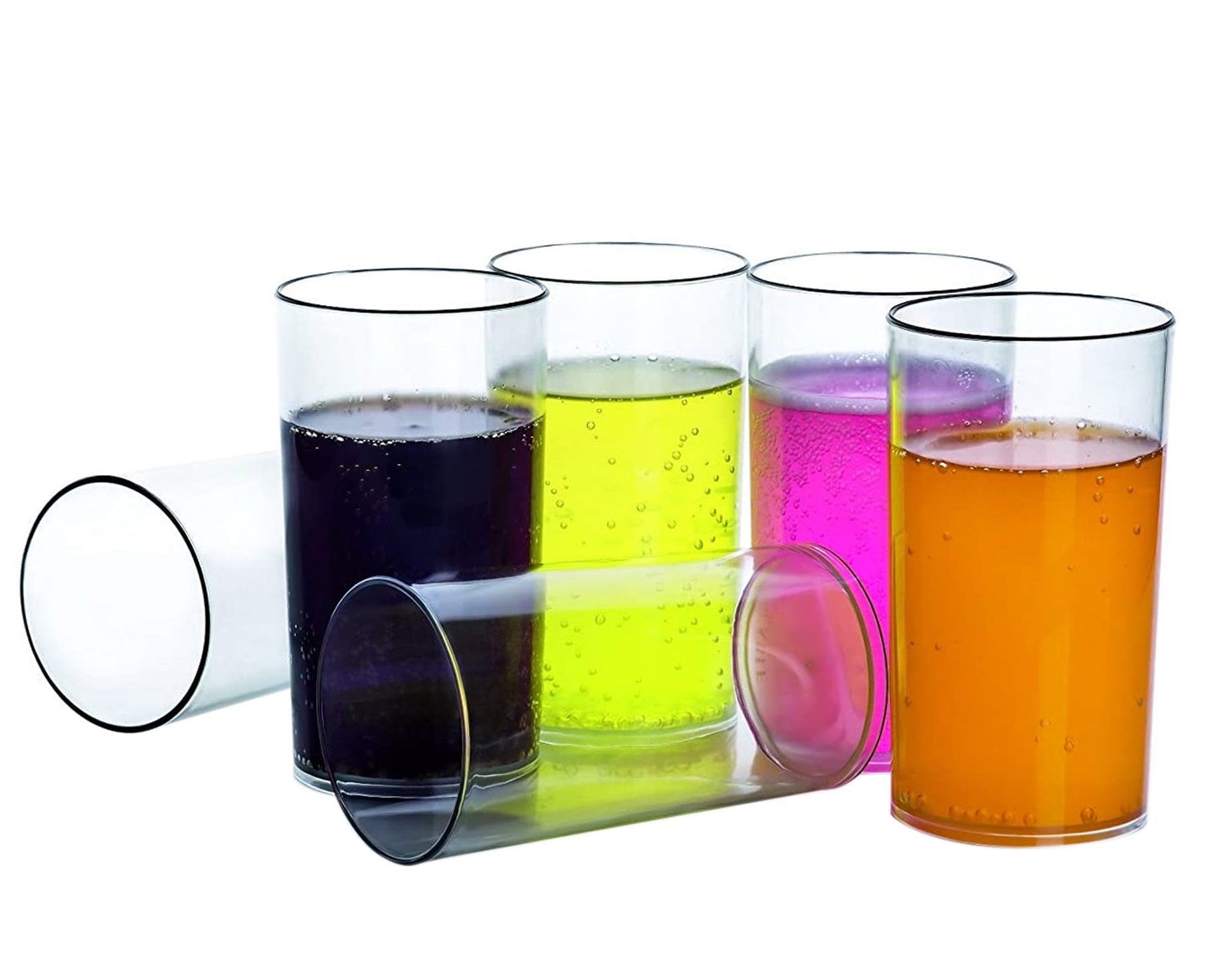 Heavy unbreakable clear plastic glasses
