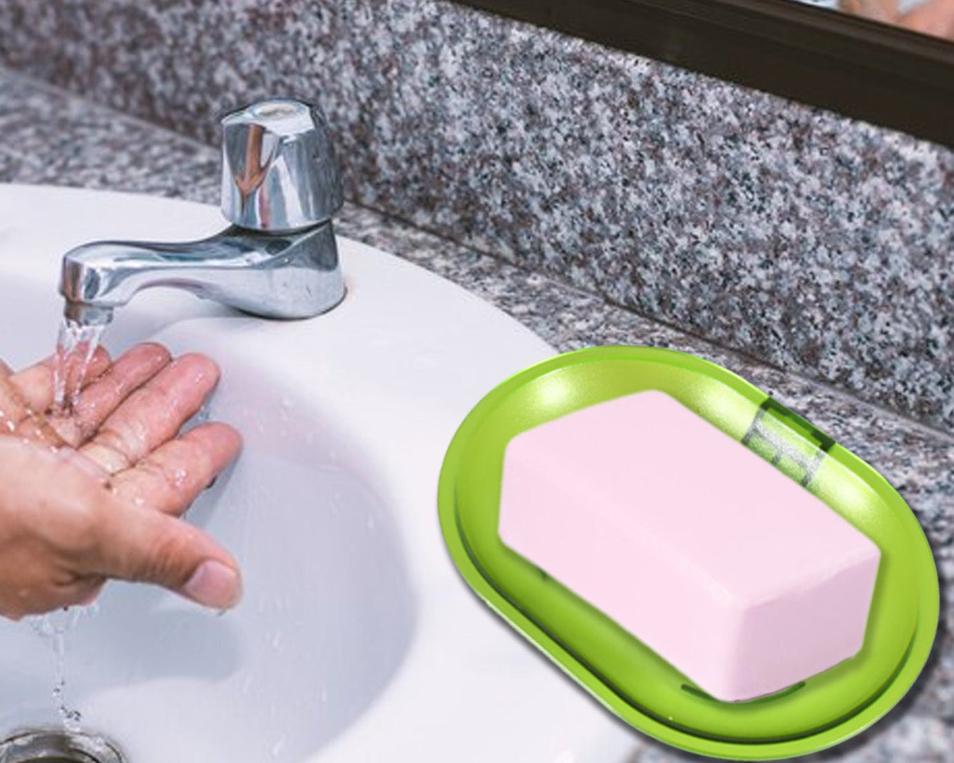 Plastic Soap Dish Holder for Bathroom Shower Wall Mounted Self Adhesive Soap Holder Saver Tray-Plastic Sponge Holder for Kitchen Storage Rack Soap Box, Bathroom