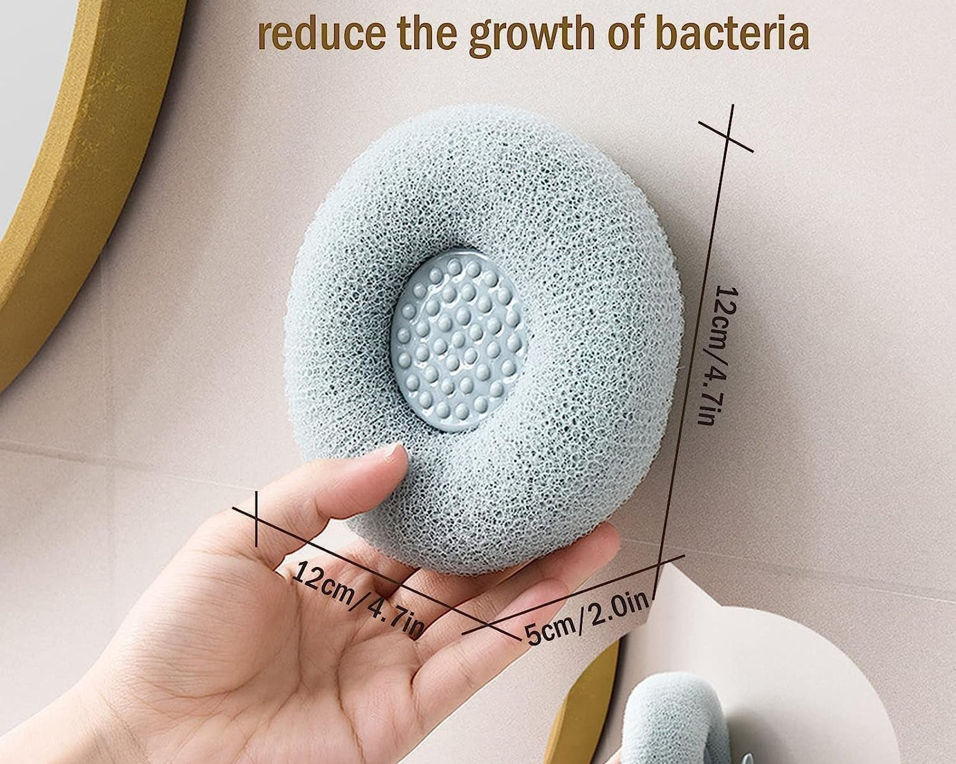 Super Soft Bath Sponge Flower Suction Cup Bath Sponges for Shower Women Men Foam Loofah Sponge Exfoliating Bath Sponge Body Washer Reusable loofah Massage Bath (1 pc)
