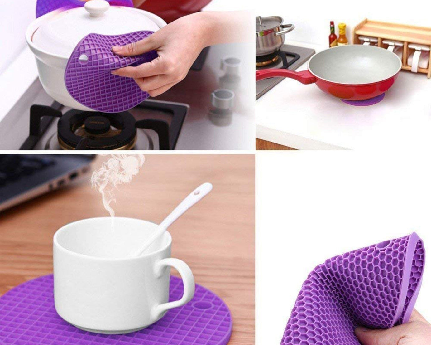 Heat-proof silicone mat for countertop protection