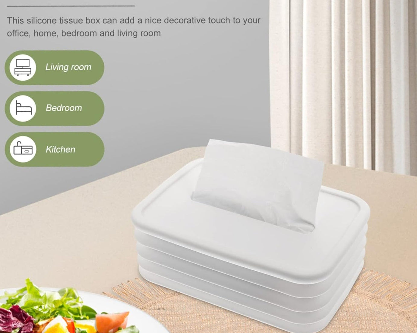 Tissues Holder Silicone Simple Tissue Box Tissues Cylinder Tissues Cube Box Tissue Holder for Bathroom Office Car Bedroom for Bathroom Room Office Car