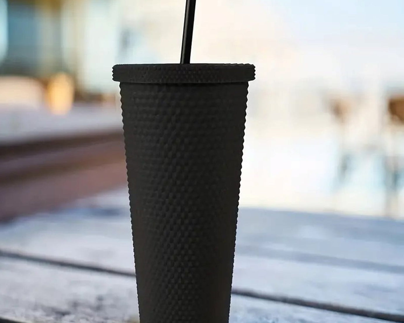 0304 Cup with Straw Reusable Matte Studded Tumbler with Leak Proof Lid Water Cup Travel Mug Coffee Ice Water Bottle Double Walled Insulated Tumbler BPA Free (1 Pc / Mix Color)