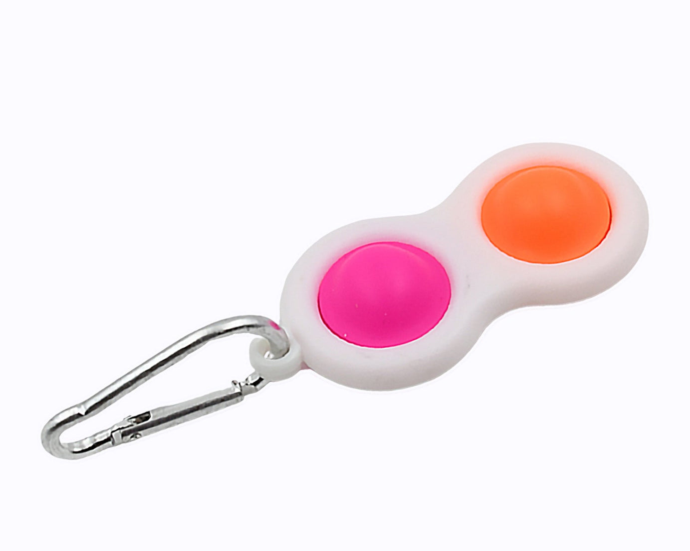 Compact dimple fidget toy attached to keychain