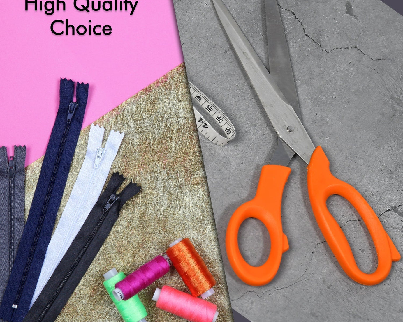 Tailor's scissors and measuring tape set