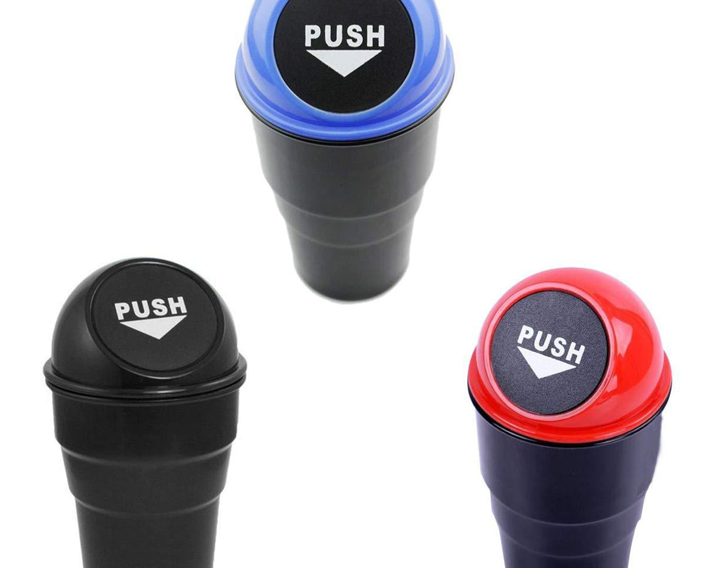 Compact car dustbin for garbage storage in vehicles.