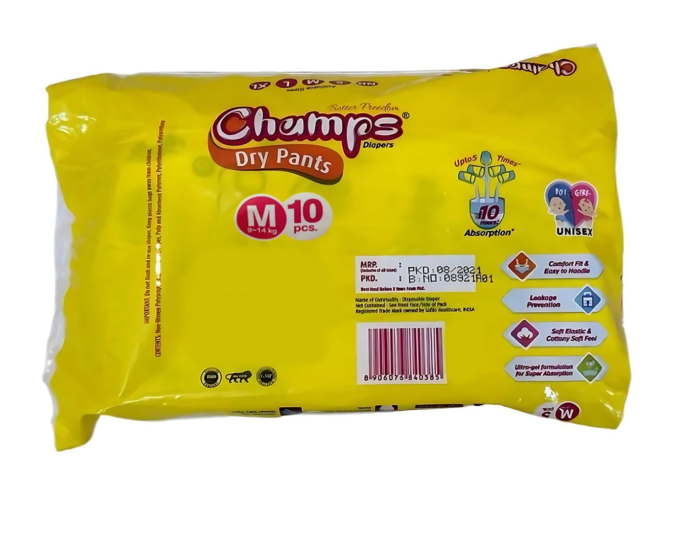Travel Must-Have: Champs Medium Diaper Pants (10 Pcs) - Leakproof