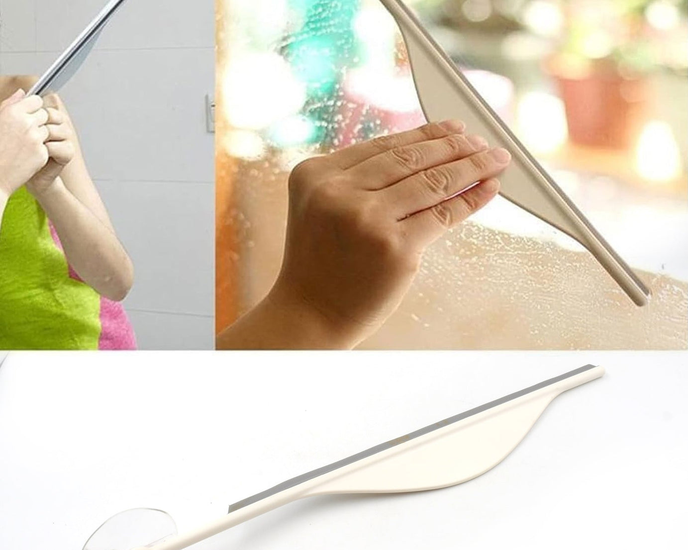 Shower Glass Squeegee Creative Bathroom Flat Mirror Window Glass Wiper Cleaner Bathroom Steam Wiper Cleaner Squeegee