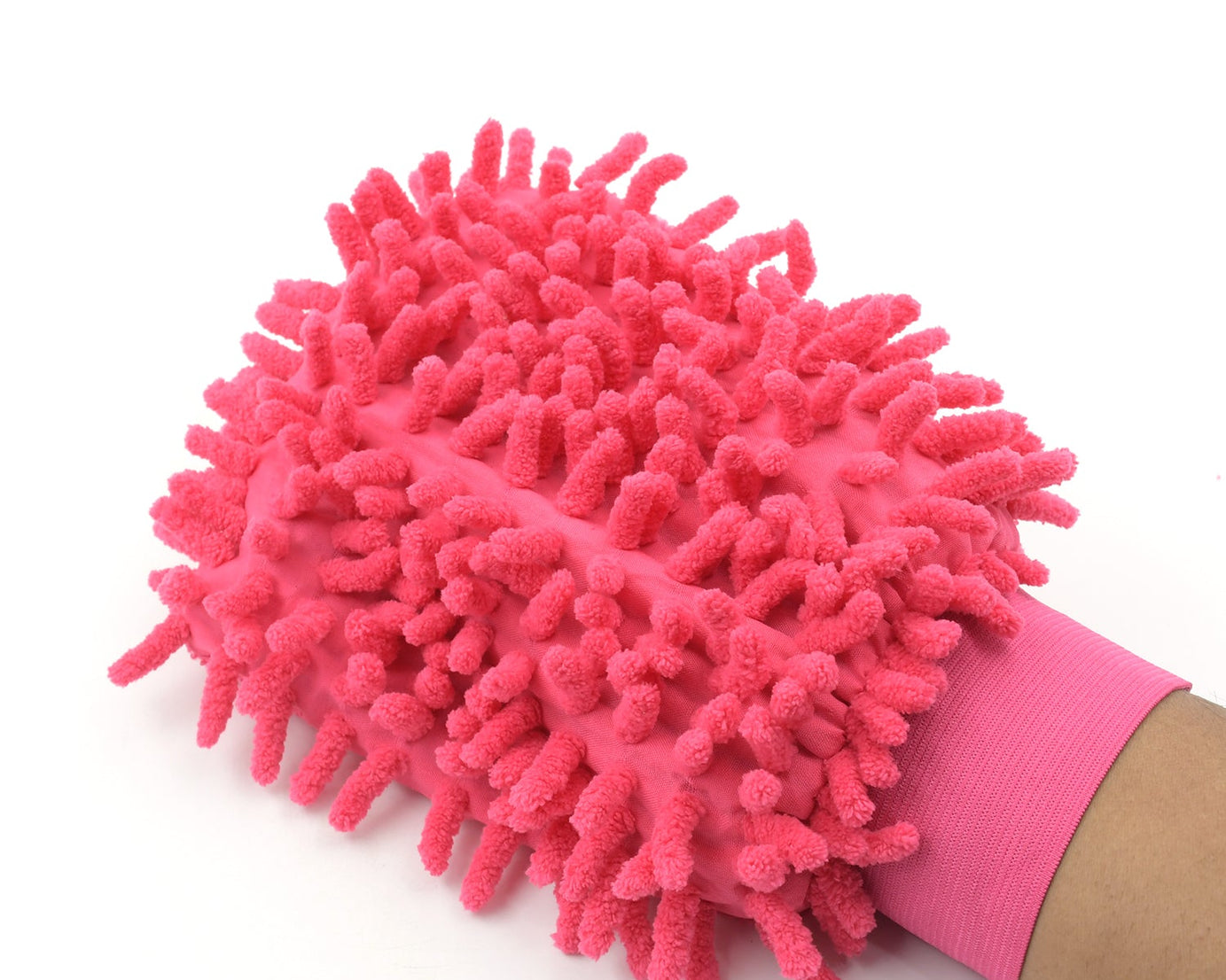 Double sided microfiber glove for dusting