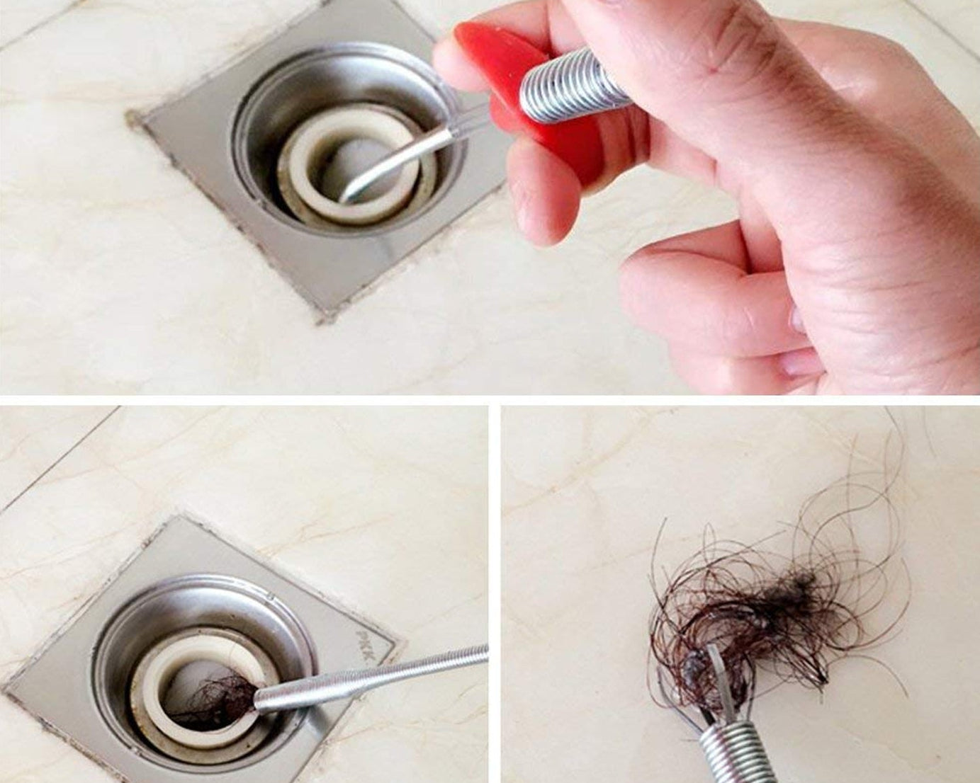 Drain Block Remover (90cm): Cleaning Tool for Pipes, Clogged Drains