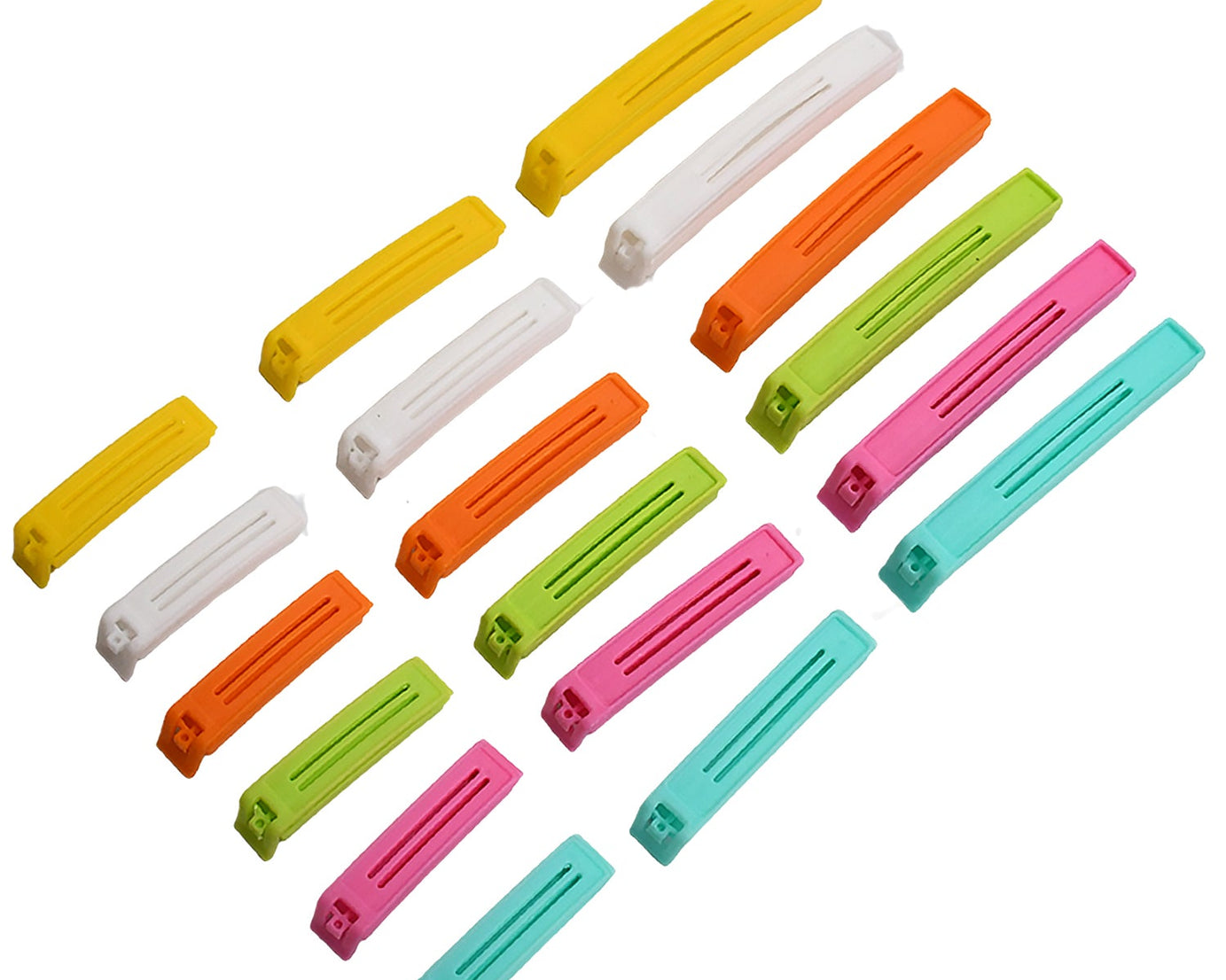 Food, Snack Pouch Bag Clip Sealer for Keeping Food Fresh for Home Kitchen | Plastic Camping Snack Air Tight Seal Bag Clips |Packet Vacuum Sealers Clip| (18 Pc Set)