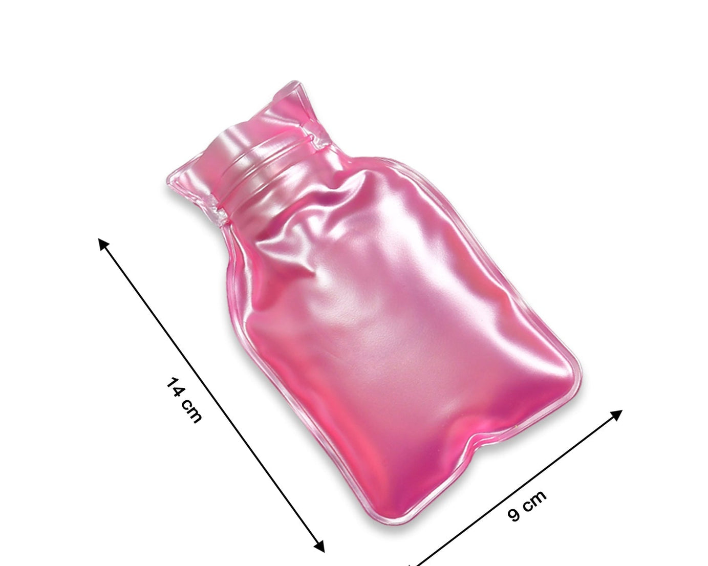 Simple Pink small Hot Water Bag with Cover for Pain Relief, Neck, Shoulder Pain and Hand, Feet Warmer, Menstrual Cramps.