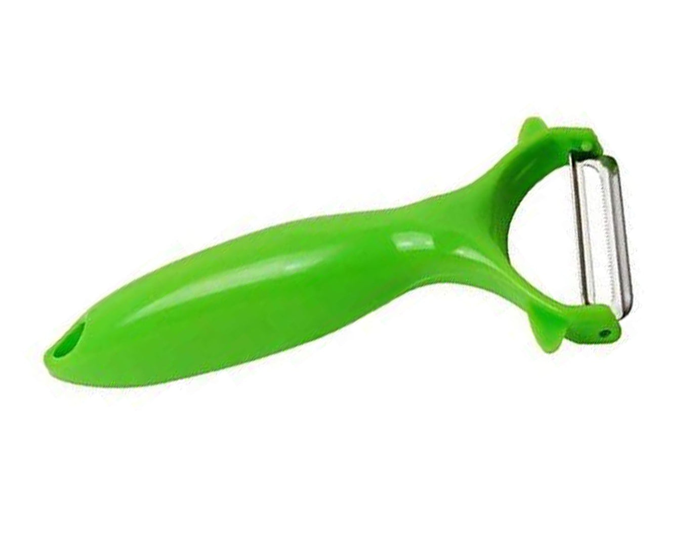 Stainless steel vegetable and fruit peeler for efficient peeling with a sharp blade.
