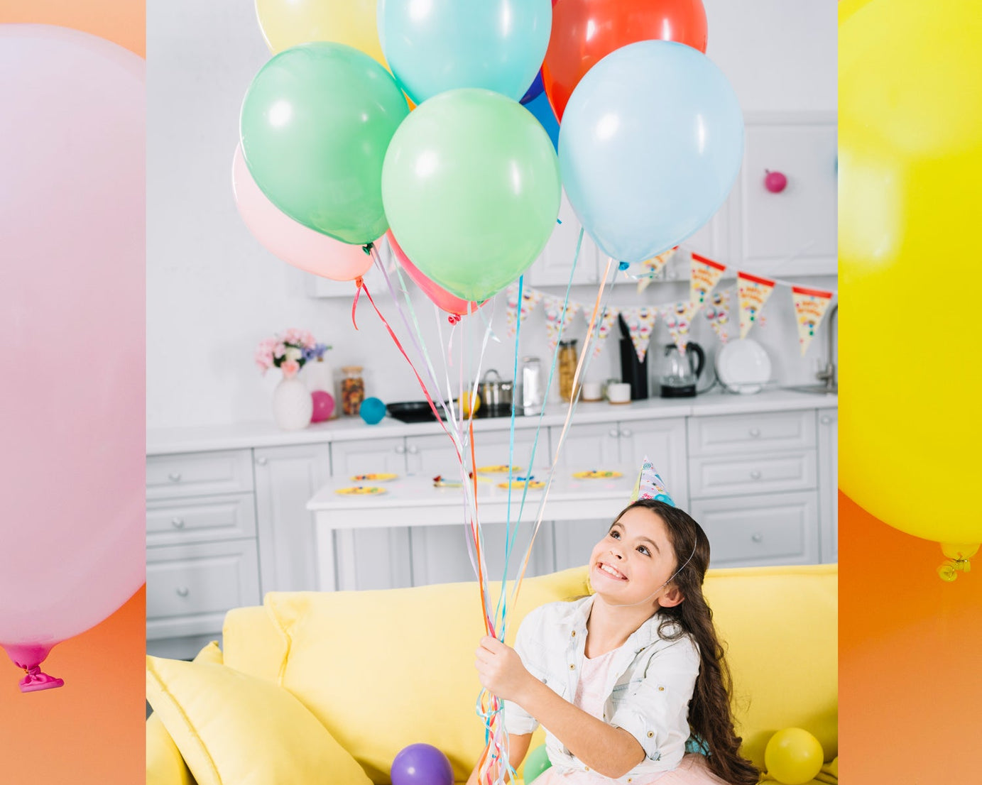 Big Size Balloons Kinds of Rainbow Party Latex Balloons for Birthday / Anniversary / Valentine's / Wedding / Engagement Party Decoration Multicolor (3 Pcs Set