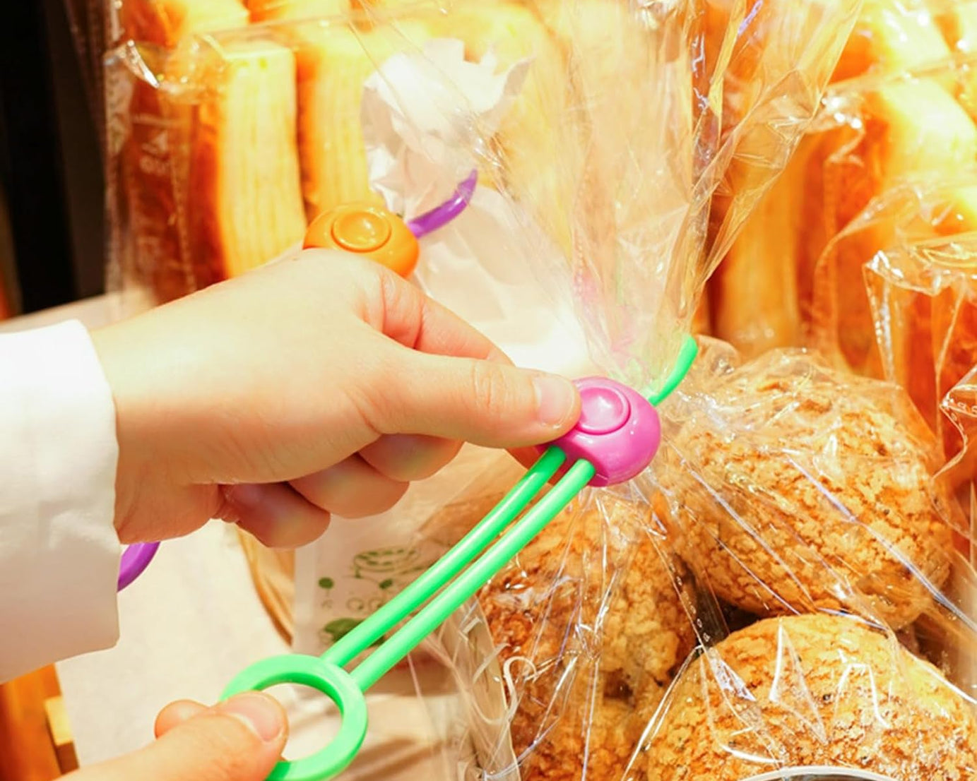 Bag Clips Food Clips, Multi-Purpose Sealer, Reusable Cable Ties, Cord Organizer, Bag Clips Food Clips, For Home Kitchen Office (1 Pc)