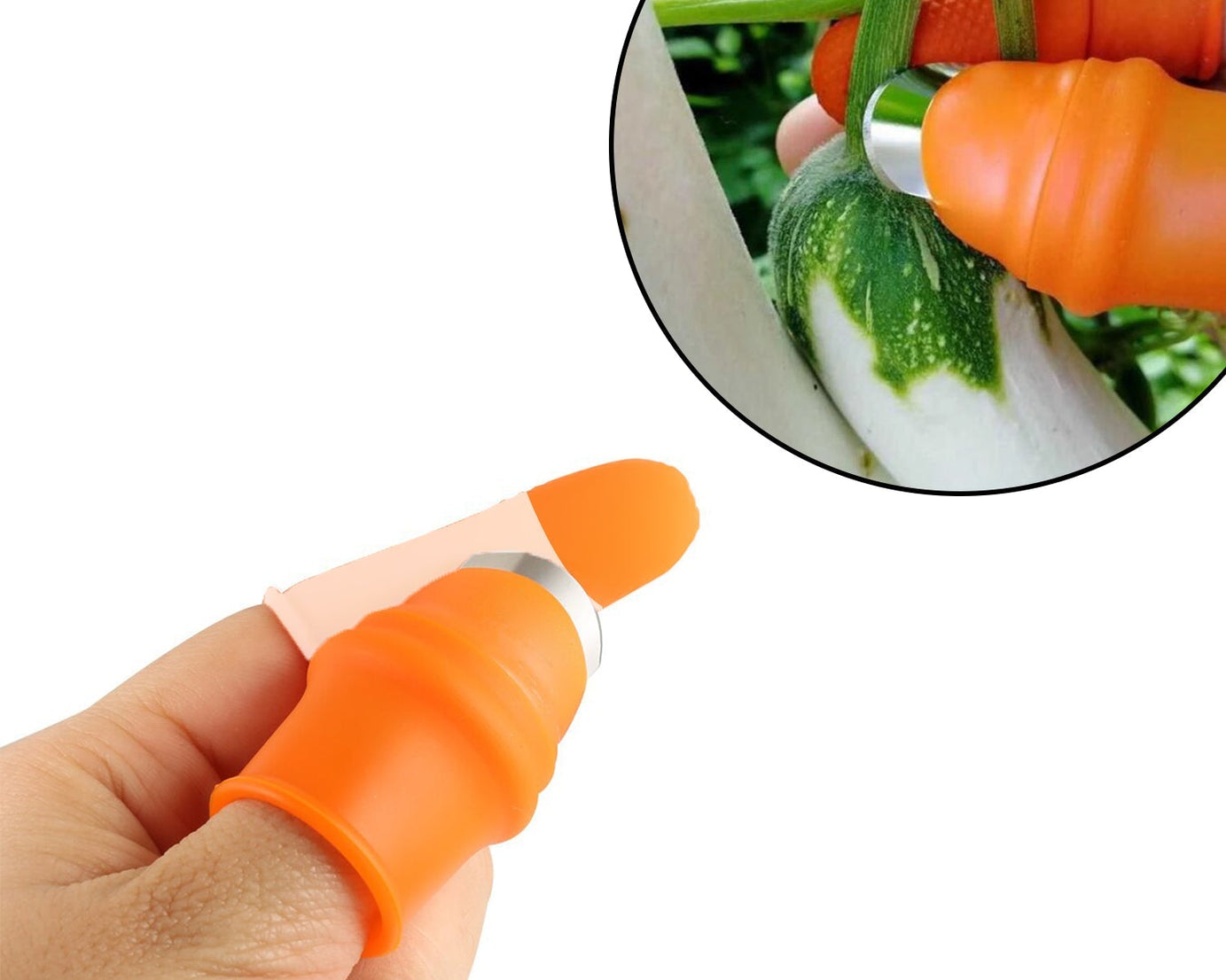V thumb cutter pair with box, ideal for kitchen tasks.
