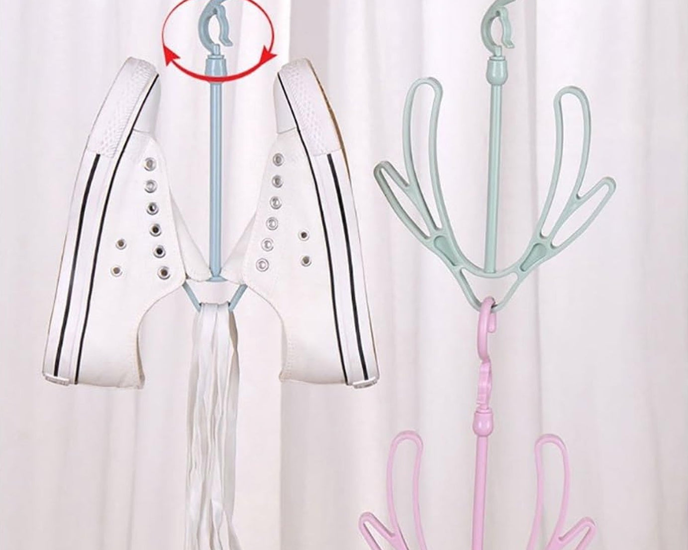 Shoes Drying Hanger, Rotatable Shoe Hanging Racks for Balcony Closet (1pc)