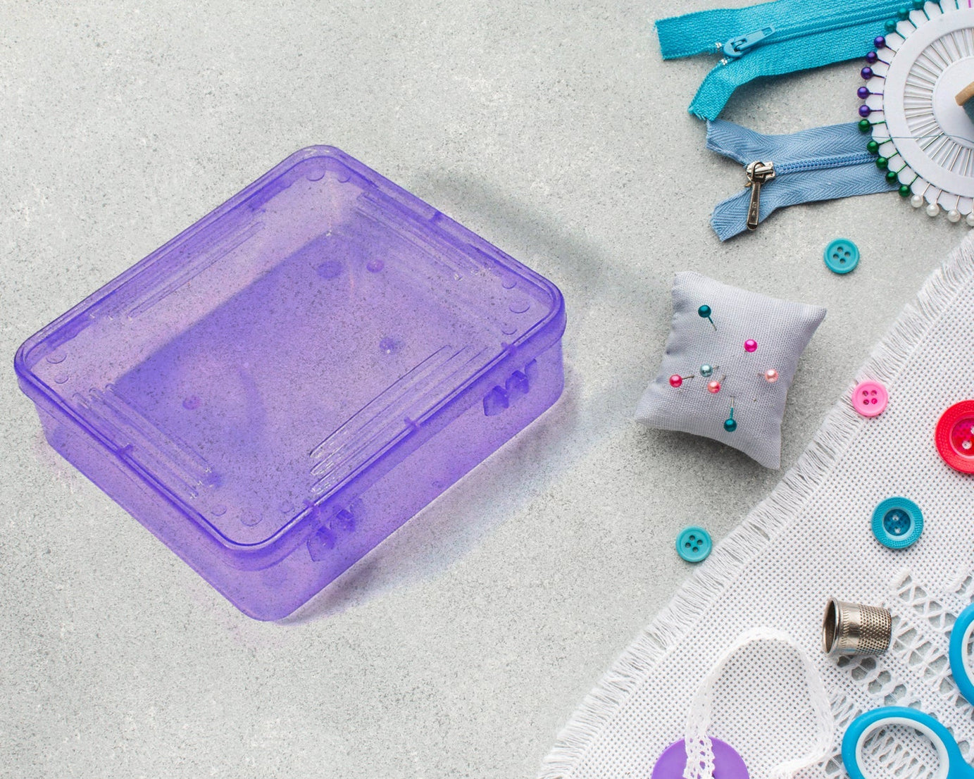 Plastic storage container for organizing and storing items