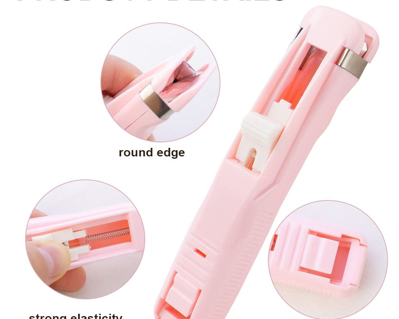 Portable Paper Clamp With 8 Pcs Clip Dispenser Handheld Paper Fast Clam (1 Set)