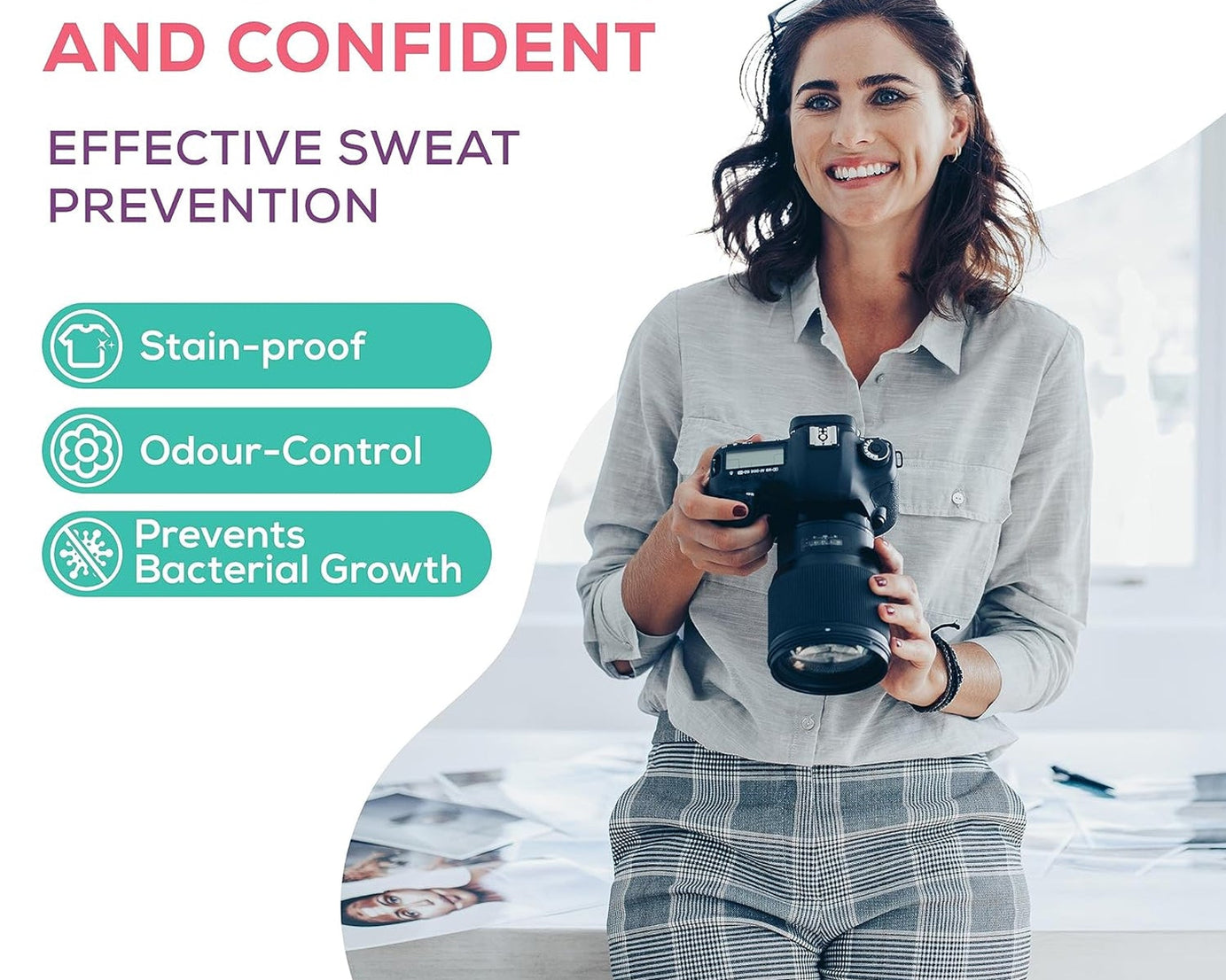 Underarms Sweat Pads Disposable Highly Absorbent Pads Cotton Anti-Allergic Anti Bacteria Anti Smell Underarm Perspiration Pad For Men And Women (Pack of 10)