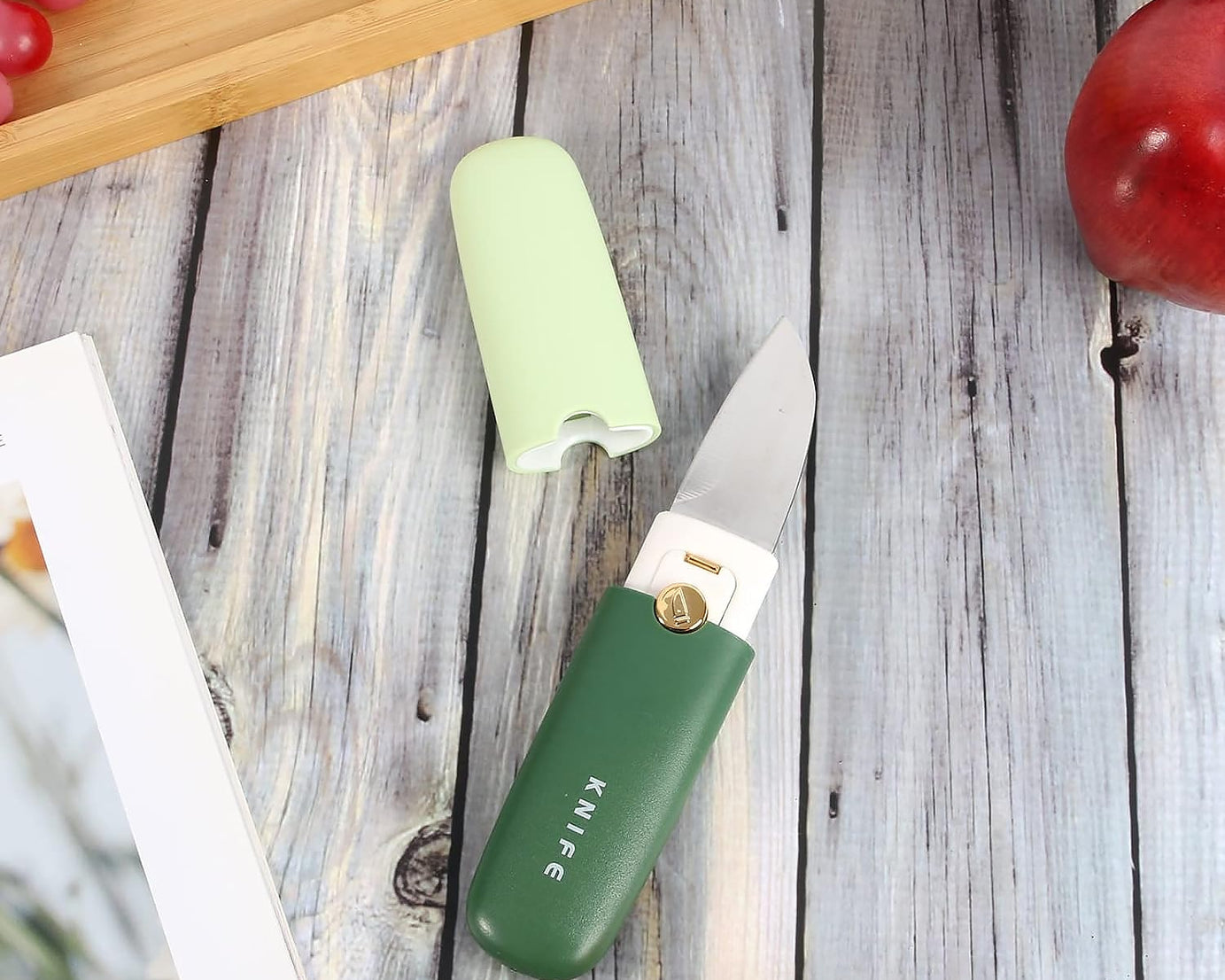 Multifunctional peeler Two in one fruit knife, fruit and vegetable cutting knife+sawtooth peeler, apple, carrot, potato, fruit slice antiskid